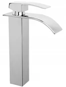 Baterie umywalkowe - Elva bateria umywalkowa nablatowa wysoka wodospad - miniaturka - grafika 1