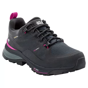 Jack Wolfskin Buty w góry damskie FORCE STRIKER TEXAPORE LOW W phantom / pink - Buty trekkingowe damskie - miniaturka - grafika 1