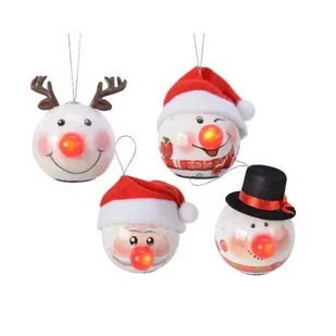 Bombka Led Mikołaj Renifer Bałwan 6,5Cm Ozdobna - Bombki - miniaturka - grafika 1