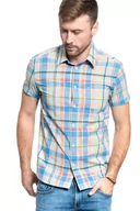 Koszule męskie - Wrangler Ss 1 Pkt Shirt Męska Koszula Gossamer Green W5J14Mg07-2Xl - miniaturka - grafika 1