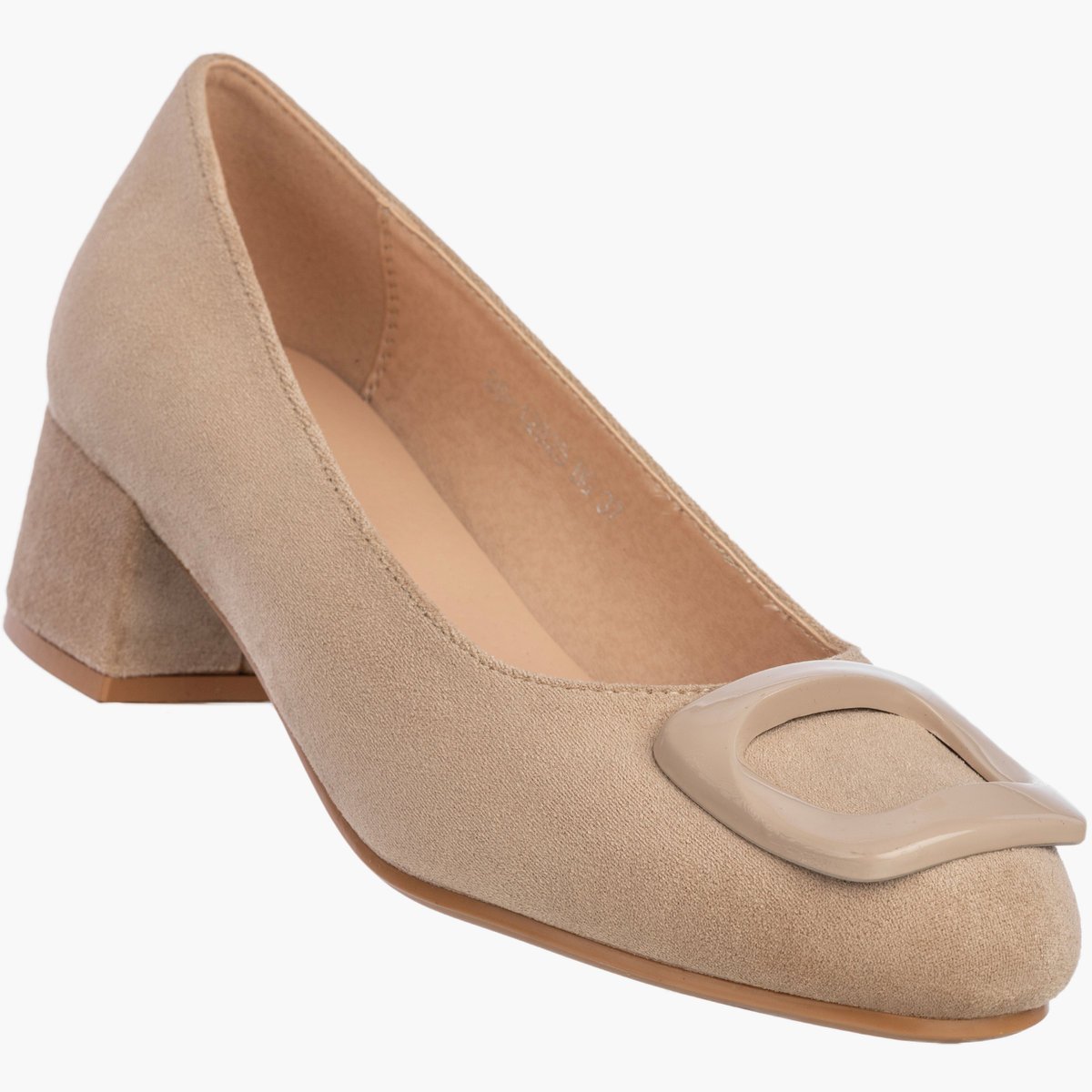 Czółenka Damskie Buty Na Klocku Półbuty Eleganckie Beżowe Potocki 26-12825 38