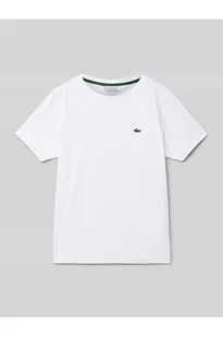 T-shirt z wyhaftowanym logo - Lacoste - Koszulki i topy damskie - miniaturka - grafika 1