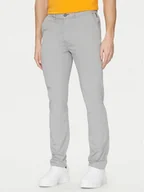 Spodnie męskie - Napapijri Chinosy M-Puyo NP0A4H98 Szary Slim Fit - miniaturka - grafika 1