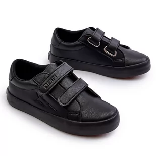 Dziecięce Trampki Na Rzepy Big Star NN374006 Czarne - Buty dla dziewczynek - miniaturka - grafika 1