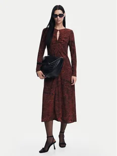 Desigual Sukienka codzienna Las Vegas 24WWVW56 Brązowy Regular Fit - Sukienki - miniaturka - grafika 1