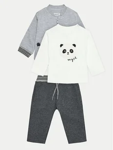 Mayoral Komplet bluza, bluzka i spodnie 2818 Szary Regular Fit - Komplety dla niemowląt - miniaturka - grafika 1