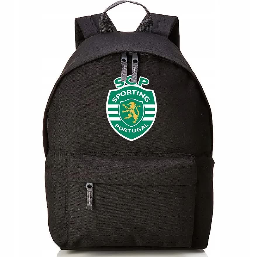 PLECAK SZKOLNY CZARNY Treningowy Piłkarski SPORTING LIZBONA Piłka Wzory