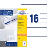 Etykiety do drukarek - Avery Etykiety uniwersalne Zweckform trwałe 105 x 37 mm, 16 etykiet/A4 ZW162 - miniaturka - grafika 1