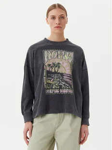 Roxy Bluza ERJKT04276 Szary Relaxed Fit - Bluzy damskie - miniaturka - grafika 1