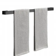 Wieszaki łazienkowe - Wieszak łazienkowy, uchwyt ścienny na ręczniki, loft, czarny, 40 cm - miniaturka - grafika 1