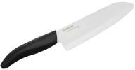 Noże kuchenne - Kyocera Kuchenny nóż ceramiczny szefa kuchni, czarna rączka Santoku 16 cm - miniaturka - grafika 1