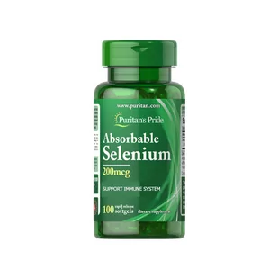 Puritan's Pride Absorbable Selenium 200mcg - 100 softgels - Witaminy i minerały dla sportowców - miniaturka - grafika 1