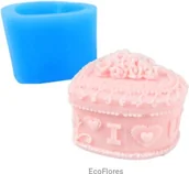 Dekoratorstwo - Forma silikonowa do świec Szkatułka Serce - miniaturka - grafika 1