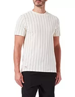 Koszulki męskie - FILA Tanum AOP Pinstripe T-shirt męski, Sweet Corn/Medieval Blue Striped, 3XL - miniaturka - grafika 1