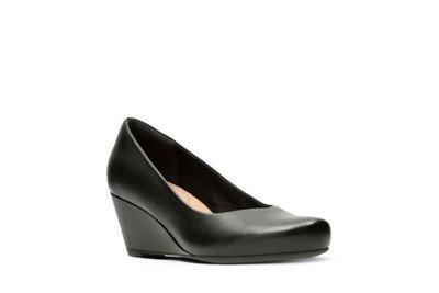 Clarks Flores Tulip [Black Leather] - Rozmiar 40