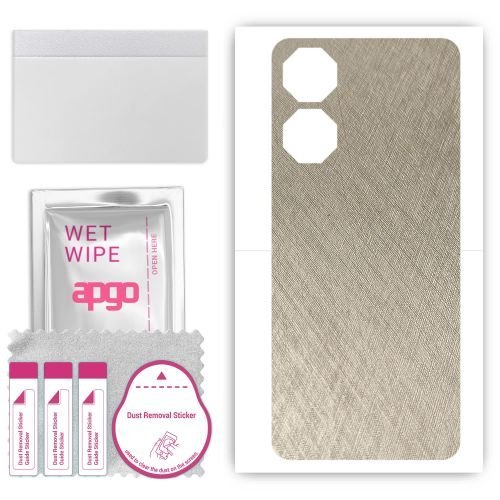 folia naklejka skórka strukturalna na TYŁ do ZTE Nubia Neo 2 5G - Tytan Srebrny - apgo SKINS