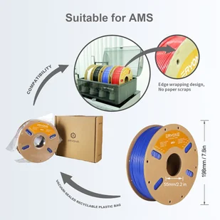 ERYONE 1.75mm ABS  3D Printing Filament 1KG Blue - Filamenty i akcesoria do drukarek 3D - miniaturka - grafika 6