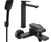 Zestawy baterii łazienkowych - Mexen Uno R62 zestaw wannowy, czarny - 71413R62-70 - miniaturka - grafika 1