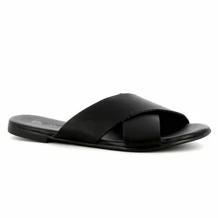 Klapki czarne damskie CARINII - Carinii - Klapki i japonki damskie - miniaturka - grafika 1