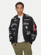 Kurtki męskie - Alpha Industries Kurtka bomber MA-1 Peace 156136 Czarny Regular Fit - miniaturka - grafika 1