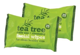 Xpel Tea Tree Cleansing Facial Wipes 25szt W Chusteczki do twarzy do skóry wrażliwej - Chusteczki do demakijażu - miniaturka - grafika 1