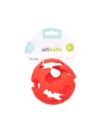 Grzechotki dla dzieci - GiliGums Piłeczka silikonowa Dino czerwona - miniaturka - grafika 1