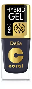 Delia Cosmetics Coral Hybrid Gel Emalia do paznokci nr 77 11ml - Lakiery do paznokci - miniaturka - grafika 1