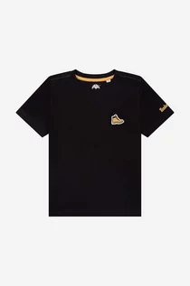 Koszulki dla dziewczynek - Timberland t-shirt bawełniany dziecięcy Short Sleeves Tee-shirt kolor czarny gładki - grafika 1
