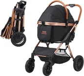 Transportery dla kotów - Wózek spacerowy dla psa kota z poduszką składany transporter do 30 kg - miniaturka - grafika 1