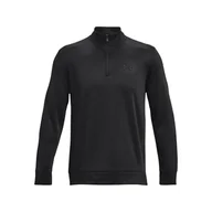 Bluzy męskie - Męska Bluza UNDER ARMOUR UA ARMOUR FLEECE 1/4 ZIP 1373358-001 – Czarny - miniaturka - grafika 1