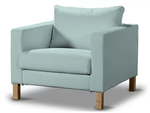 Dekoria pl pl Pokrowiec na fotel Karlstad krótki pastelowy błękit 89 x 89 x 64 cm Cotton Panama 619-702-10 - Pokrowce na meble - miniaturka - grafika 1