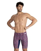 Stroje kąpielowe - Arena Męski strój drużynowy kolorowy nadruk Jammer sportowy trening strój kąpielowy kostium kąpielowy Jammer Kikko Navy/Red 22 - miniaturka - grafika 1