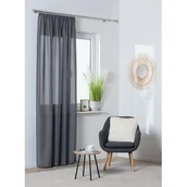 Zasłony - Zasłona z taśmą OXFORD 140 x 260 cm ciemnoszary - miniaturka - grafika 1