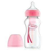 Butelki dla niemowląt - Dr Brown's Butelka Options Plus różowa szeroka szyjka 270ml - miniaturka - grafika 1