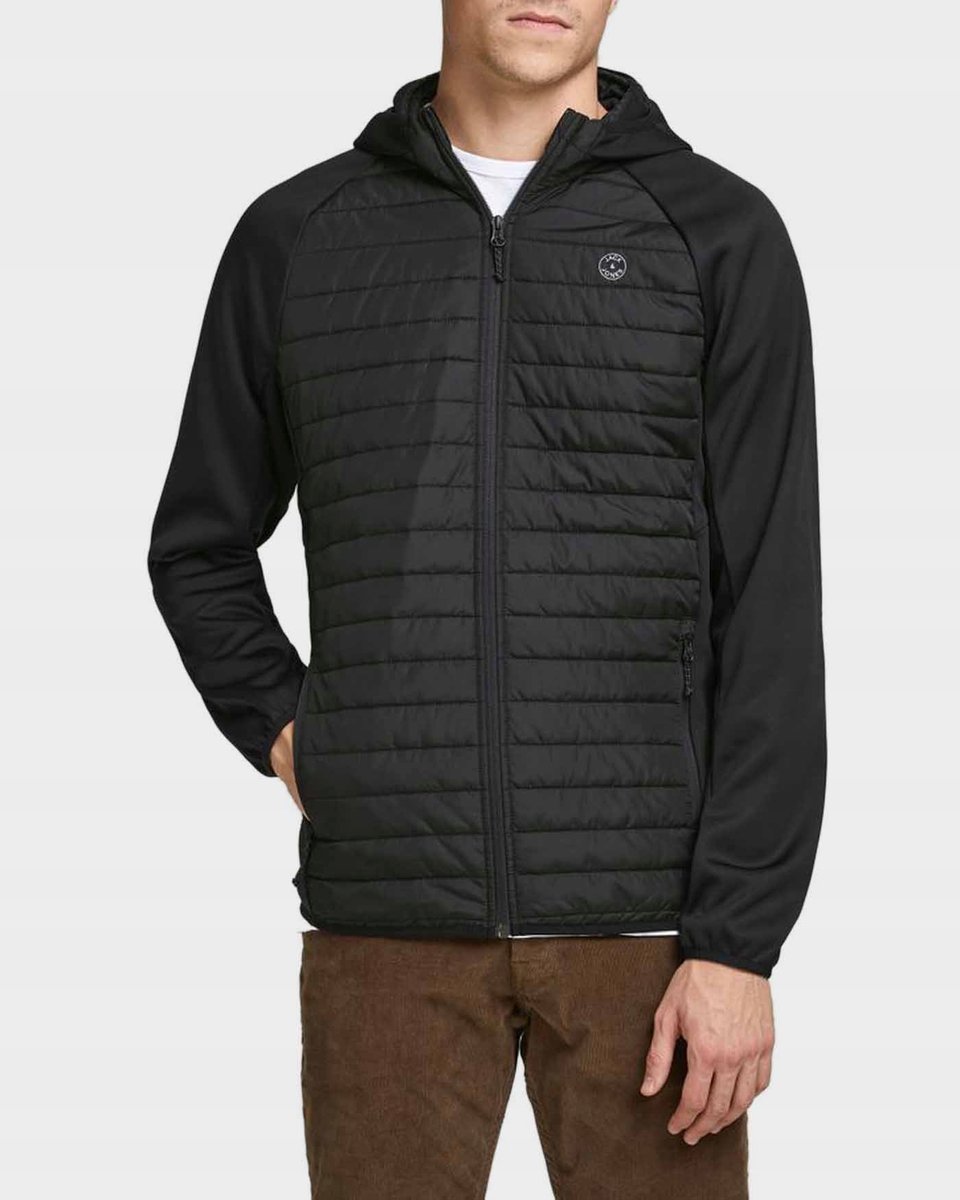 JACK&JONES MĘSKA KURTKA PIKOWANA CZARNA L 16EA