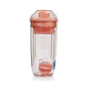 Shakery i bidony sportowe - Shaker tritanowy Majestic Sport Shaky 400 ml różowy - miniaturka - grafika 1