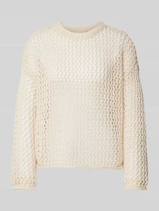 Sweter z dzianiny z okrągłym dekoltem model ‘JUDEY’ - Swetry damskie - miniaturka - grafika 1