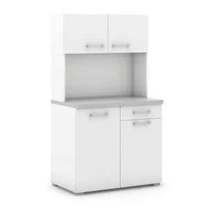 B2B Partner Kuchnia biurowa PRIMO PRIMO bez wyposażenia, biała 6100669 - Meble gastronomiczne - miniaturka - grafika 1