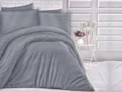 Pościel - Darymex Ekskluzywna pościel 180x200 satyna bawełniana Antracyt / szary POSAT/180X200/CIZANTH - miniaturka - grafika 1