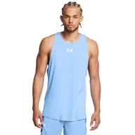 Koszulki sportowe męskie - Męski top do koszykówki Under Armour UA Zone Tank - niebieski - UNDER ARMOUR - miniaturka - grafika 1