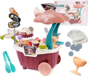 KIK Wózek z popcornem i słodyczami dzwięki 55el. - Zabawy w naśladowanie dorosłych - miniaturka - grafika 1