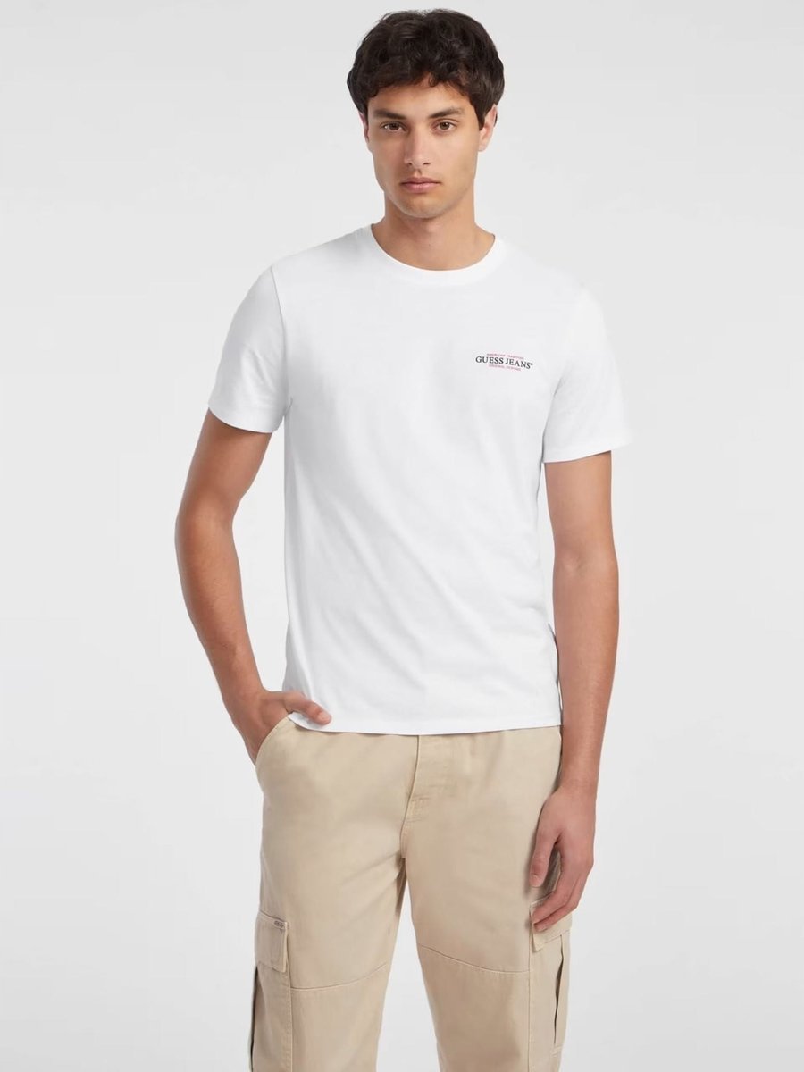 T-shirt męski Guess M4YI55 K8HM0 biały - S