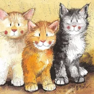 Obrusy i serwetki - Teka Podkładka pod kubek C18 Trzy kotki - miniaturka - grafika 1