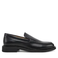 Mokasyny męskie - Mokasyny Calvin Klein Sq Rubber Onepiece Moccasin HM0HM01883 Czarny - miniaturka - grafika 1