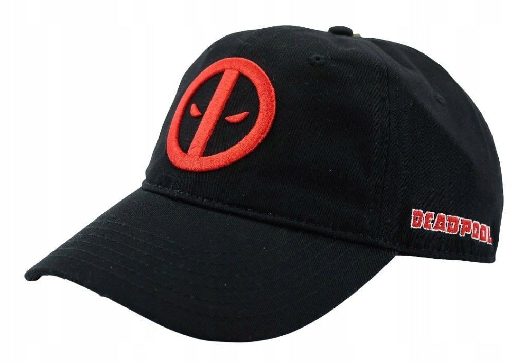 Czapka z daszkiem męska młodzieżowa Marvel Deadpool 55-60cm Haft Czarna