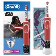 Szczoteczki do zębów dla dzieci - Braun Oral-B szczoteczka akumulatorowa dla dzieci D100 Kids STAR WARS- Gwiezdne Wojny + <b>etui podróżne</b> D100.413.2K - miniaturka - grafika 1