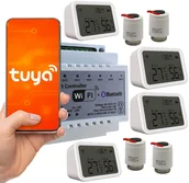 Inne akcesoria audio-wideo - Zestaw do ogrzewania podłogowego WiFi Tuya 4 obiegi z możliwością rozbudowy do 7 - miniaturka - grafika 1