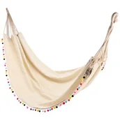 Hamaki - Hamak 200 x 80 cm z pomponami - miniaturka - grafika 1