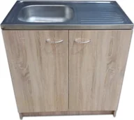 Szafki kuchenne - Stamar Szafka sonoma 80 cm pod zlewozmywak + zlew+ syfon - miniaturka - grafika 1