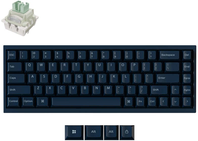 Keychron USB-C Q16 HE 8K/NAVY Niebieski Q16HW-J1